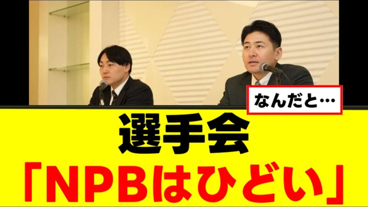 【プロ野球】選手会、NPBを訴える 【プロ野球】選手会、NPBを訴える