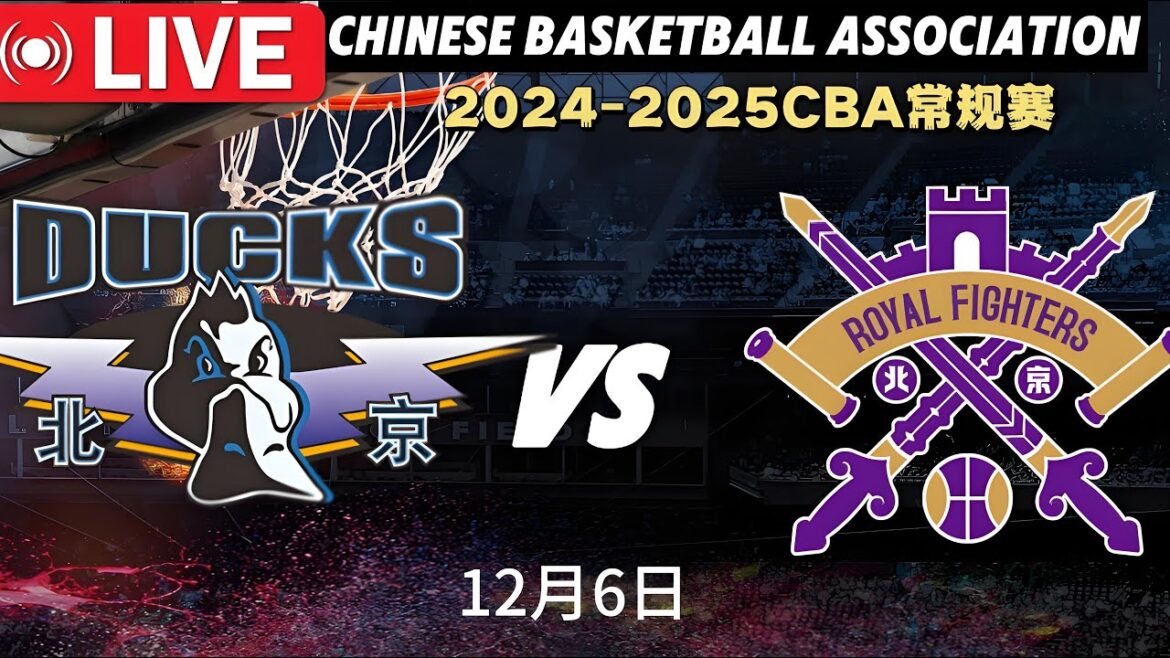 🔴CBA直播 | 北京控股 VS 北京北汽 | Beijing Royal Fighters VS Beijing Ducks | 2K HD | 2024年12月6日