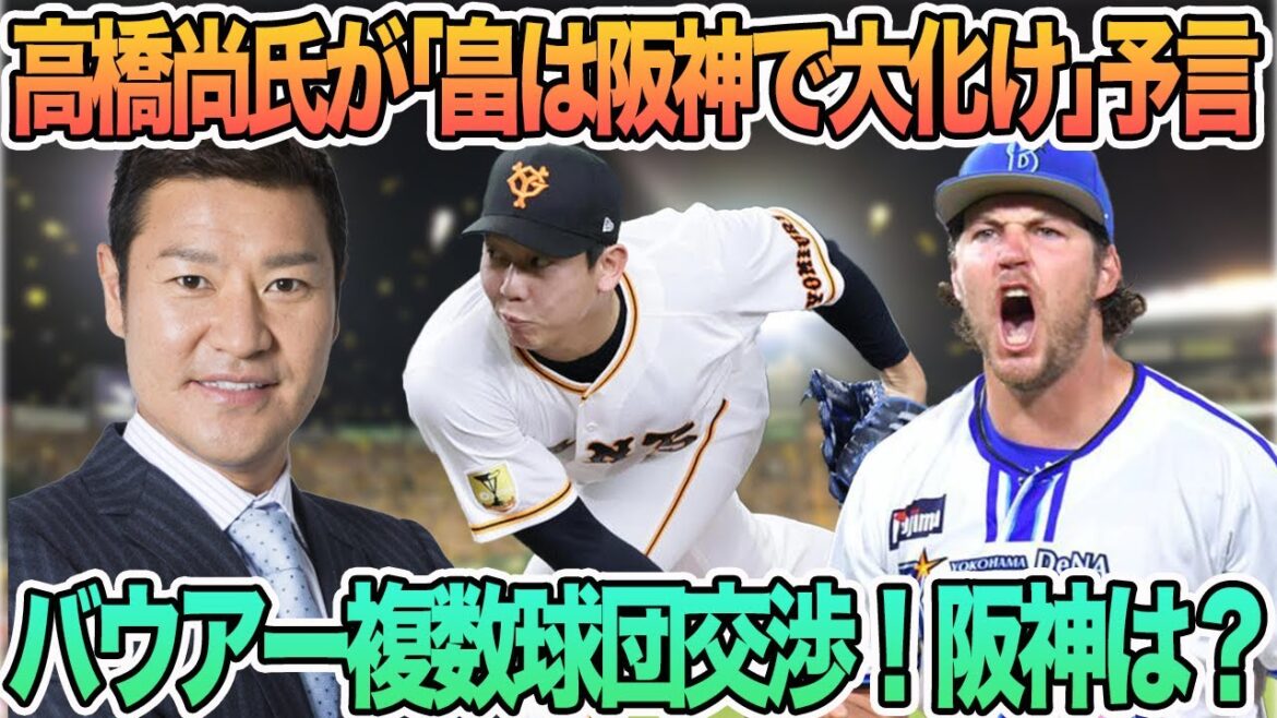 【高橋尚成氏が畠は阪神で大化け発言】　バウアー複数球団と交渉 阪神は？、元阪神馬場が移籍の畠へアドバイス　　現ドラ　畠　バウアー　阪神タイガース　阪神
