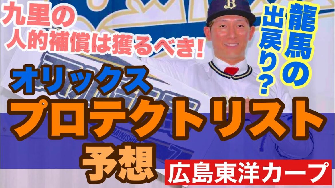 【広島東洋カープ】カープ西川龍馬は誕生するのか―？　オリックスのプロテクトリストを予想してみたら、意外な選手が漏れる可能性が・・・！？　【九里亜蓮】【西川龍馬】【カープ】
