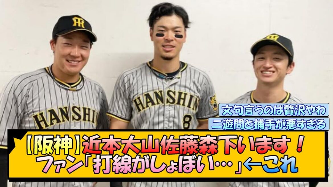 【阪神】近本大山佐藤森下います！ファン「打線がしょぼい…」←これ【なんJ/2ch/5ch/ネット 反応 まとめ/阪神タイガース/藤川球児】