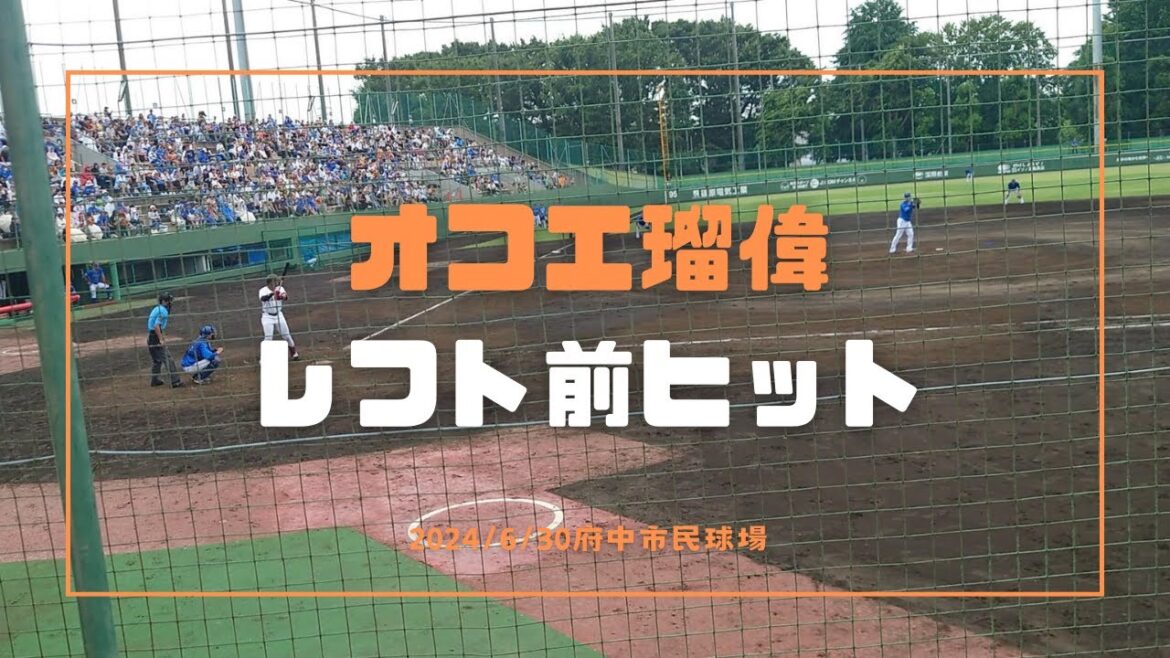 オコエ瑠偉 レフト前ヒット 2024/6/30