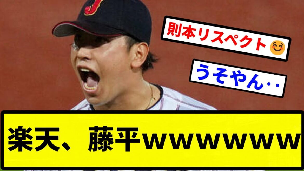 【ようやっとる】楽天、藤平ｗｗｗｗｗｗ【プロ野球反応集】【1分動画】【プロ野球反応集】