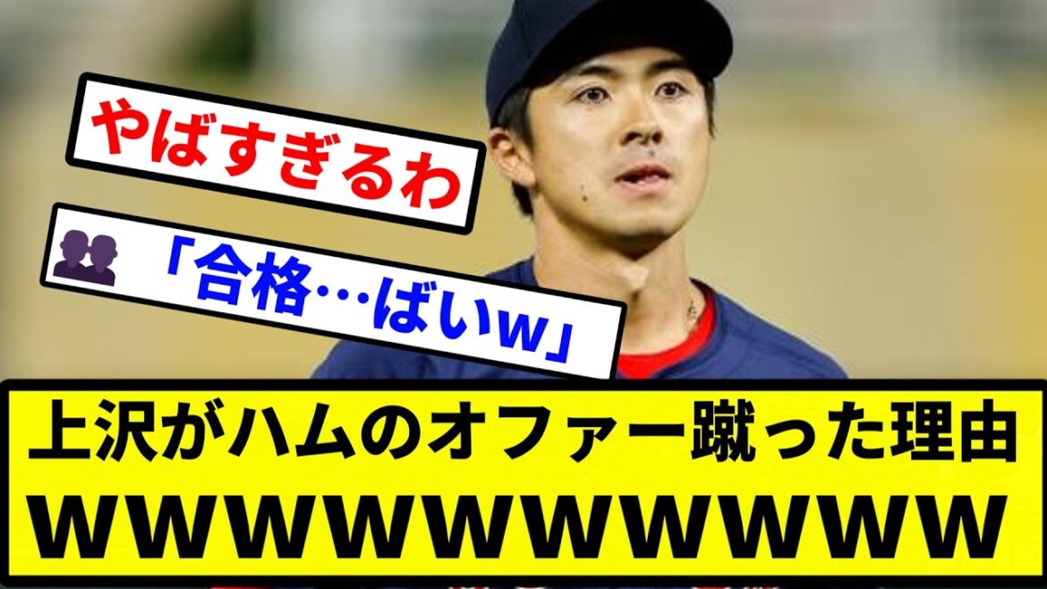 【議論】上沢がハムのオファー蹴った理由wwwwwwwwwwwwwwwwwwwwww【なんJ反応】【プロ野球反応集】【2chスレ】【1分動画】【5chスレ】