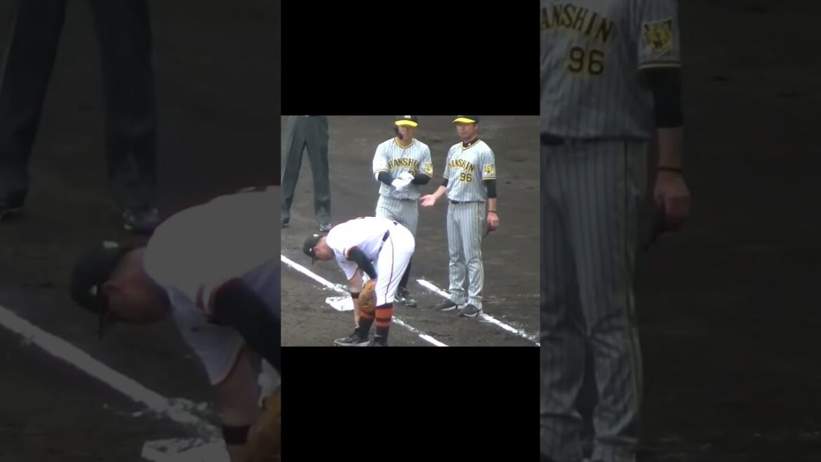 糸原健斗 上手くセンターへ運ぶヒット！岡本和真が挨拶【オープン戦 読売ジャイアンツ対 阪神タイガース2024年2月23日】