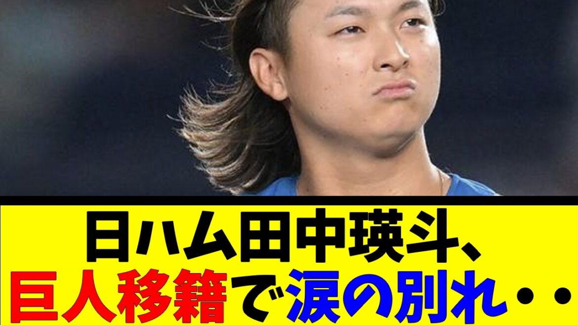 日ハム田中瑛斗、巨人移籍で涙の別れ・・【反応集】【野球反応集】【なんJ なんG野球反応】【2ch 5ch】