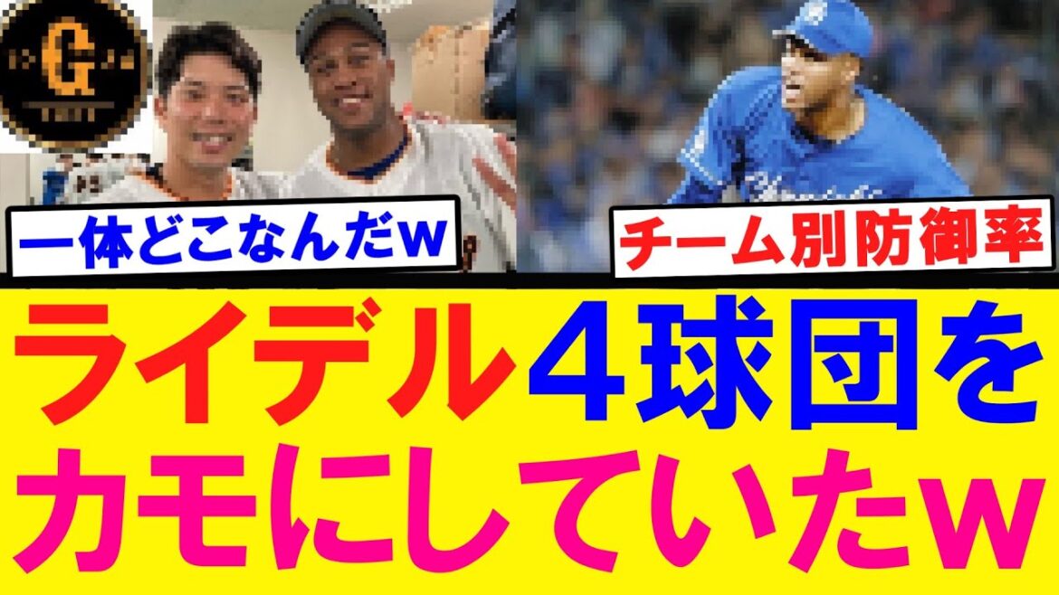 【圧倒的すぎる…】ライデル４球団をカモにしていたｗｗｗ