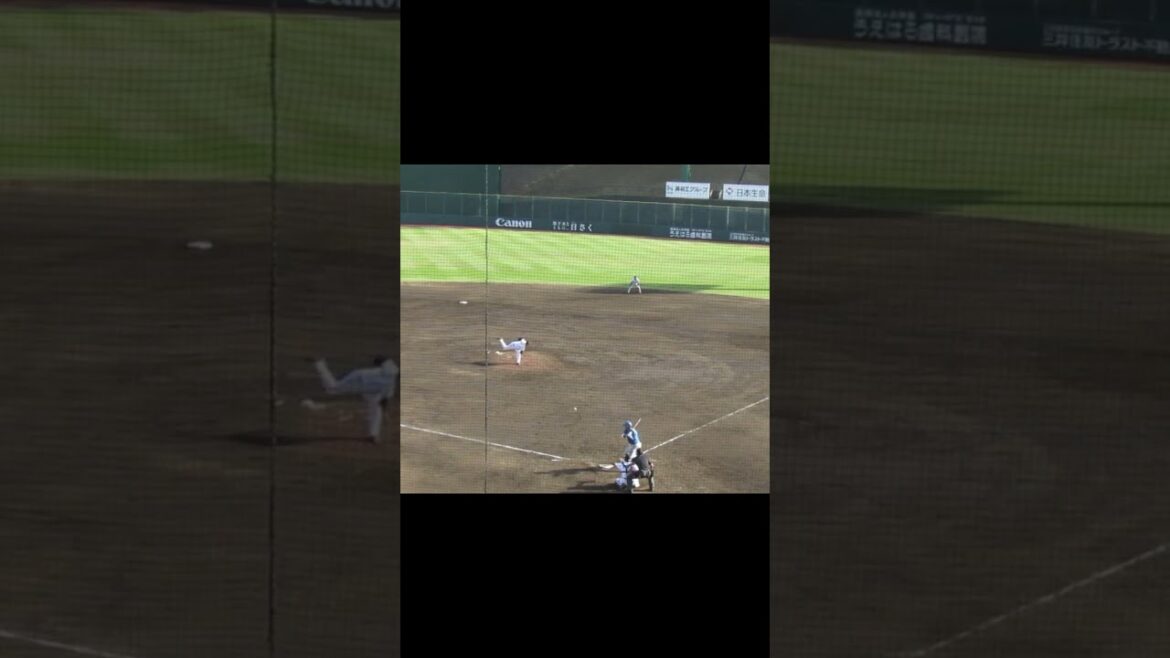 ファイターズ古川裕大 ピッチャー返しヒット2024年4月16日 イースタンリーグ読売ジャイアンツ 対 日本ハムファイターズ