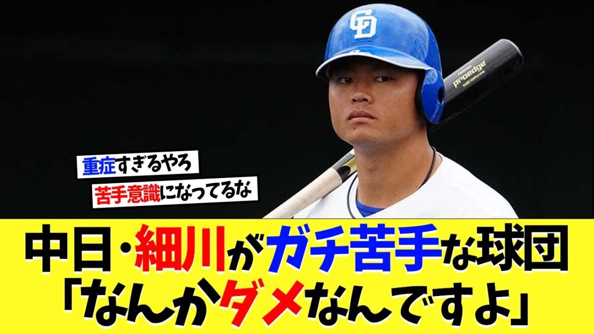 中日・細川成也が球場ごとに自身の成績を分析【プロ野球】【野球】【なんｊ】【なんj】【5ch】【2ch】【甲子園】【MLB】