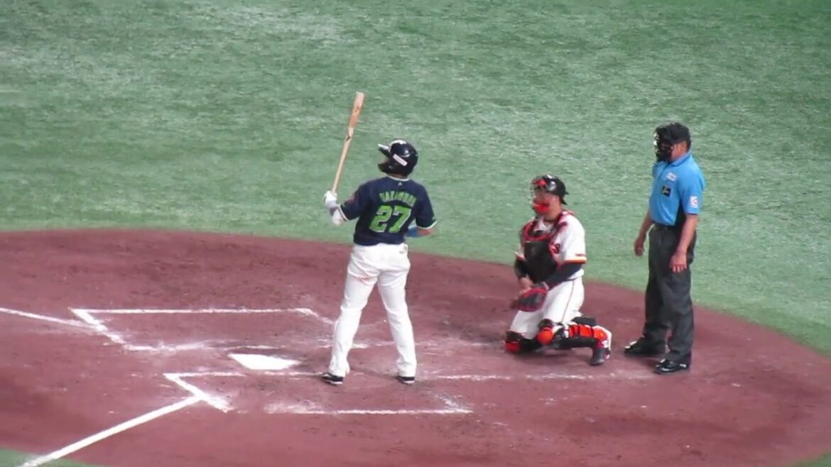 中村悠平のバッティングフォーム【2024年8月3日ヤクルトスワローズ】