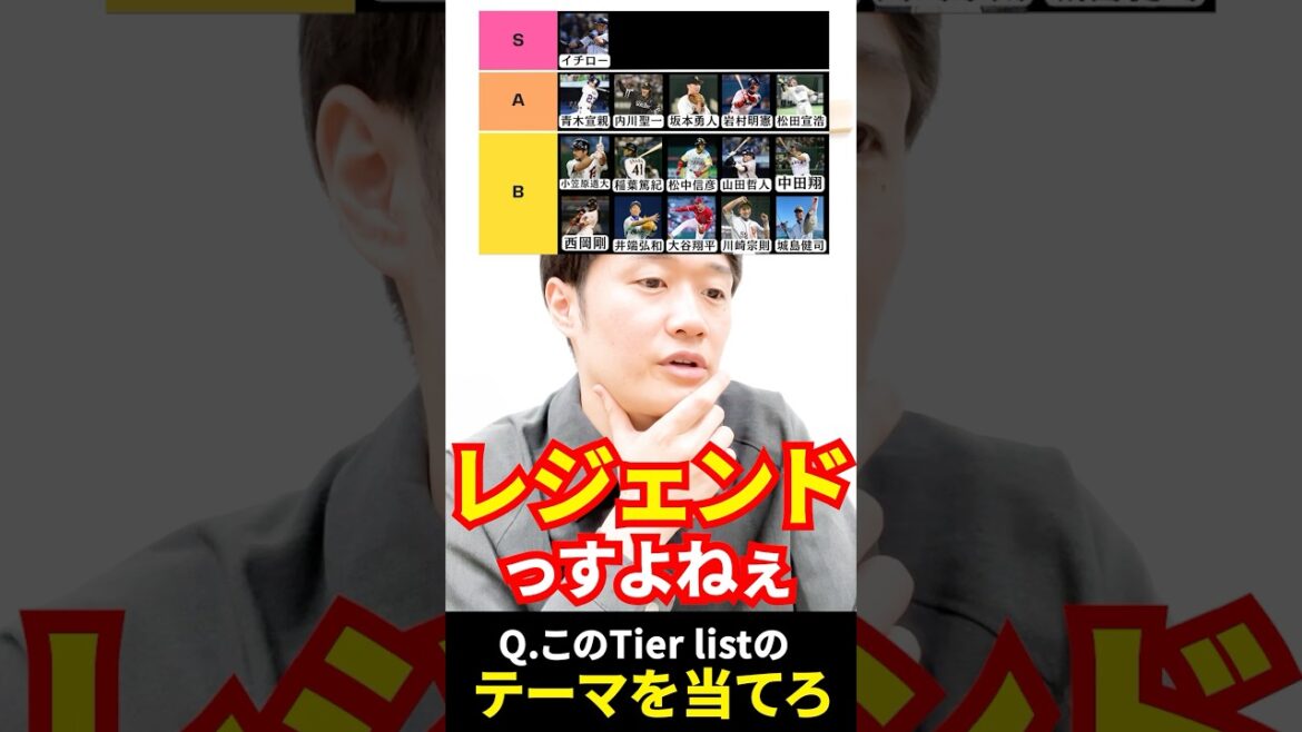 プロ野球tier #tierlist #プロ野球 #イチロー #青木宣親 #shoheiohtani #大谷翔平