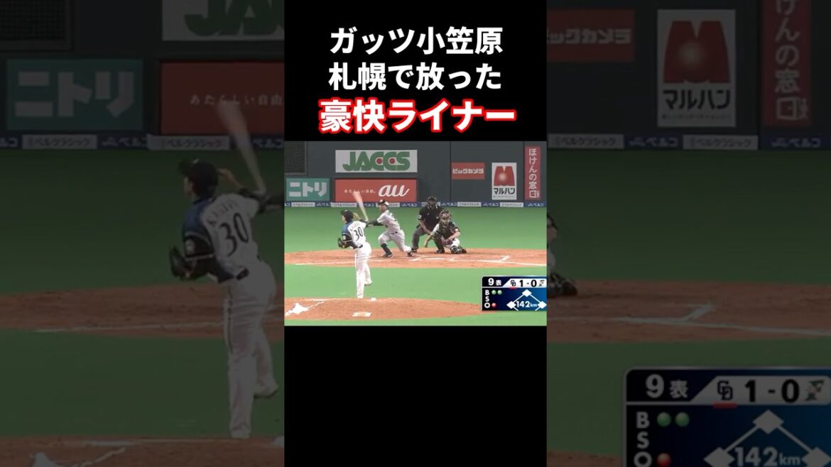 小笠原による豪快ライナー #プロ野球