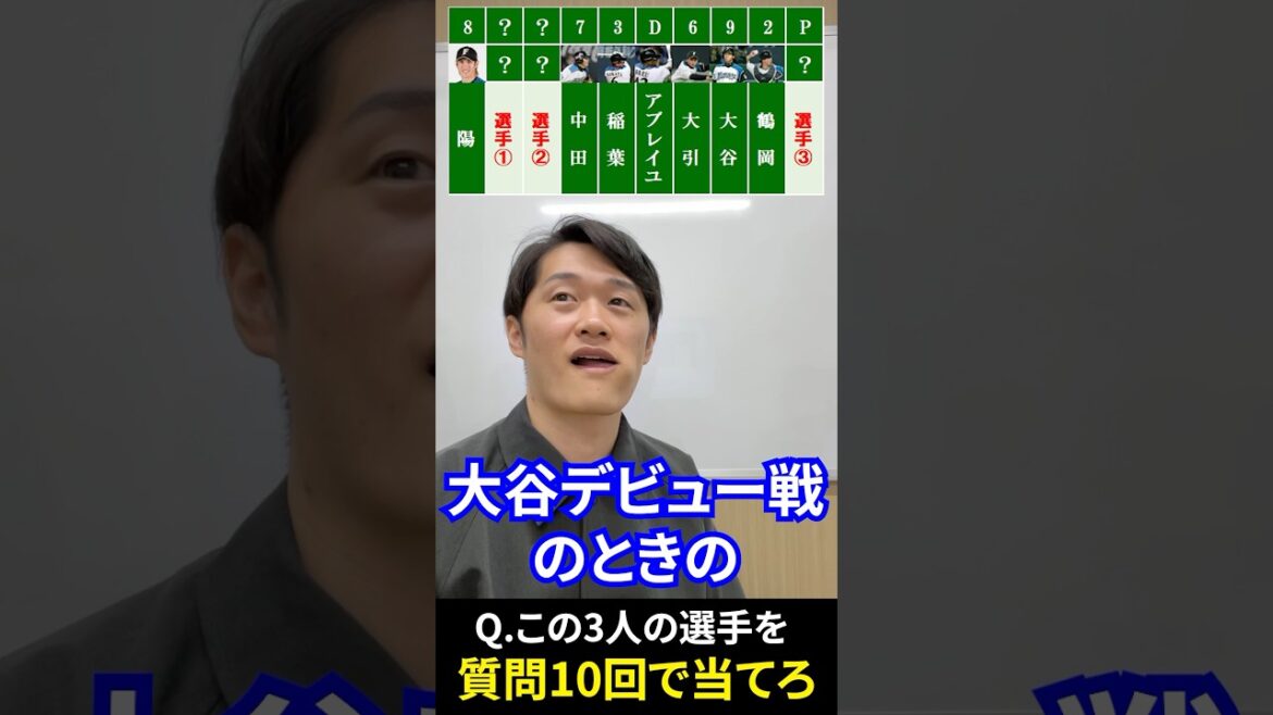 プロ野球アキネーター #プロ野球 #アキネーター #大谷翔平 #日ハム #開幕戦