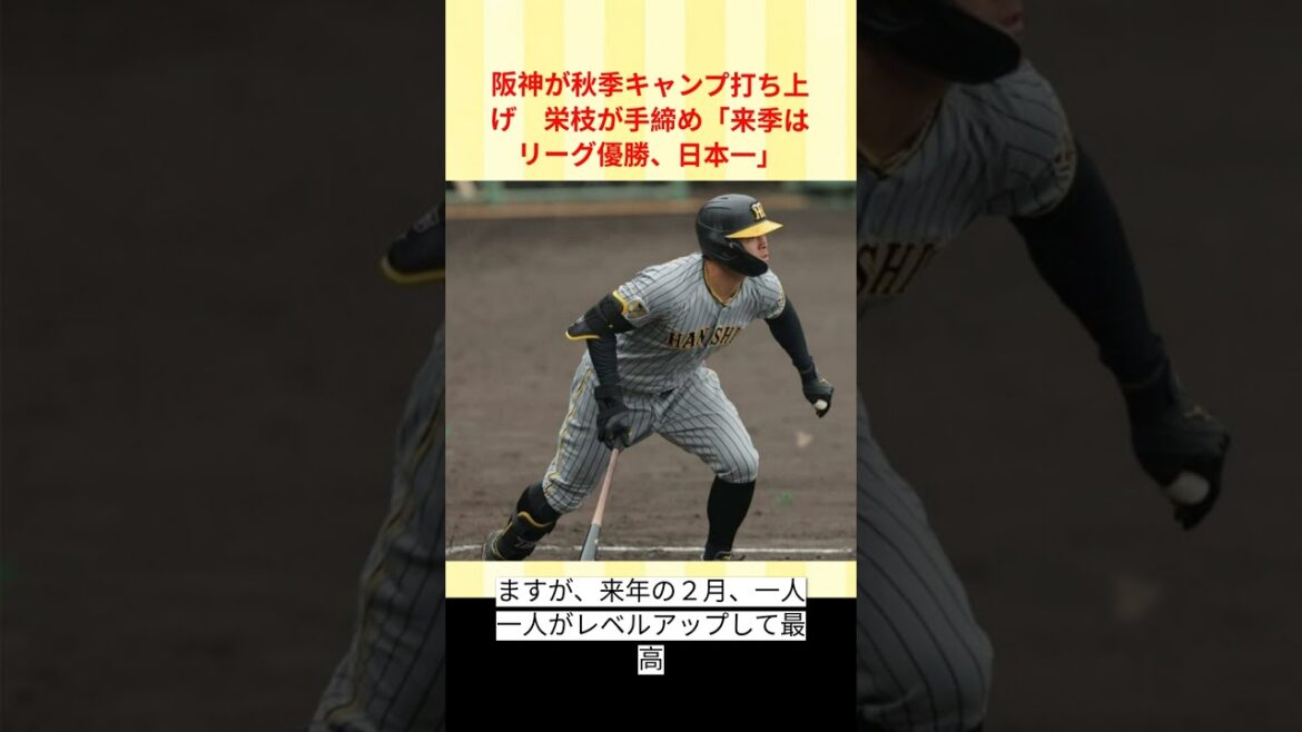 阪神が秋季キャンプ打ち上げ　栄枝が手締め「来季はリーグ優勝、日本一」