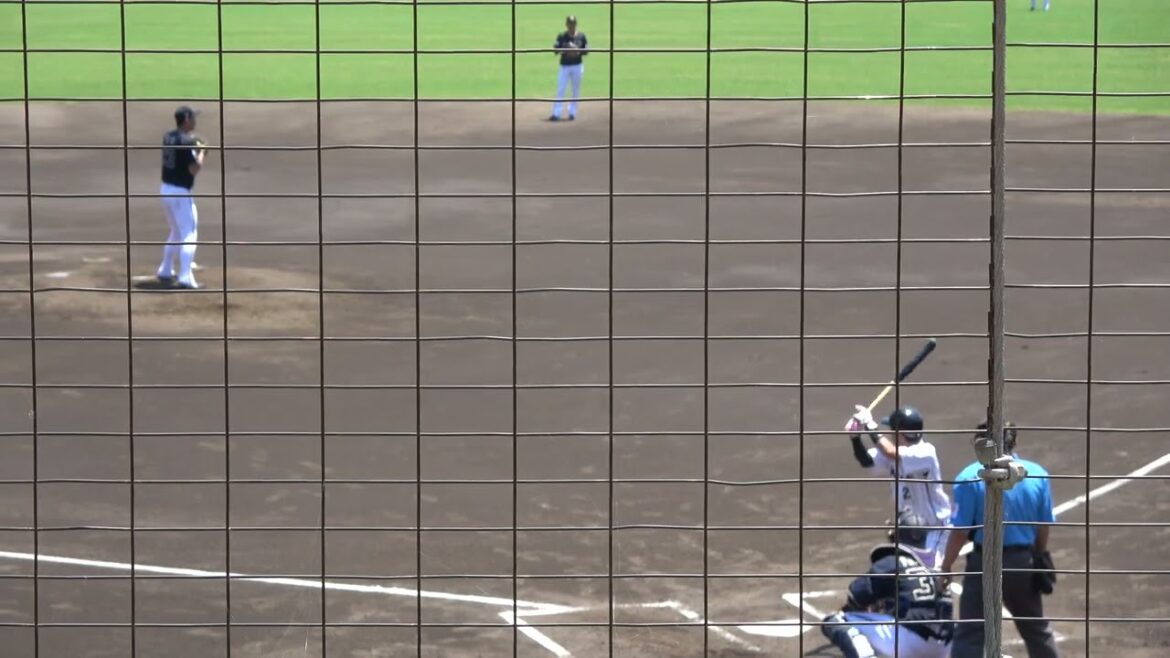 くふうハヤテベンチャーズ 瀬井裕紀選手 第1打席 四球 フォアボール VS オリックスバファローズ 佐藤一磨投手 ちゅーるスタジアム