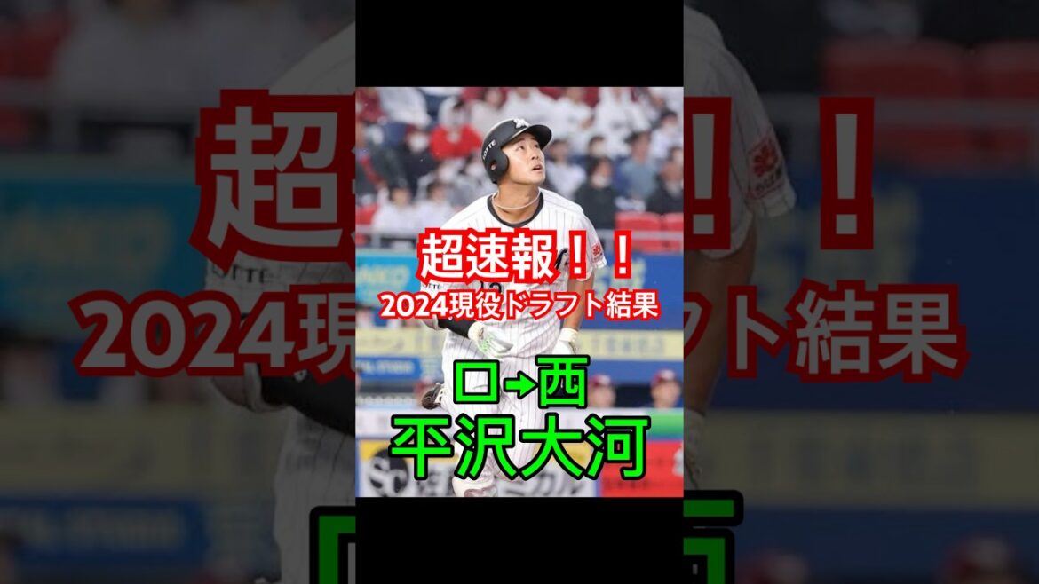 【2024現役ドラフト結果一覧】みなさんの感想を是非コメント欄に！！#プロ野球 #現役ドラフト