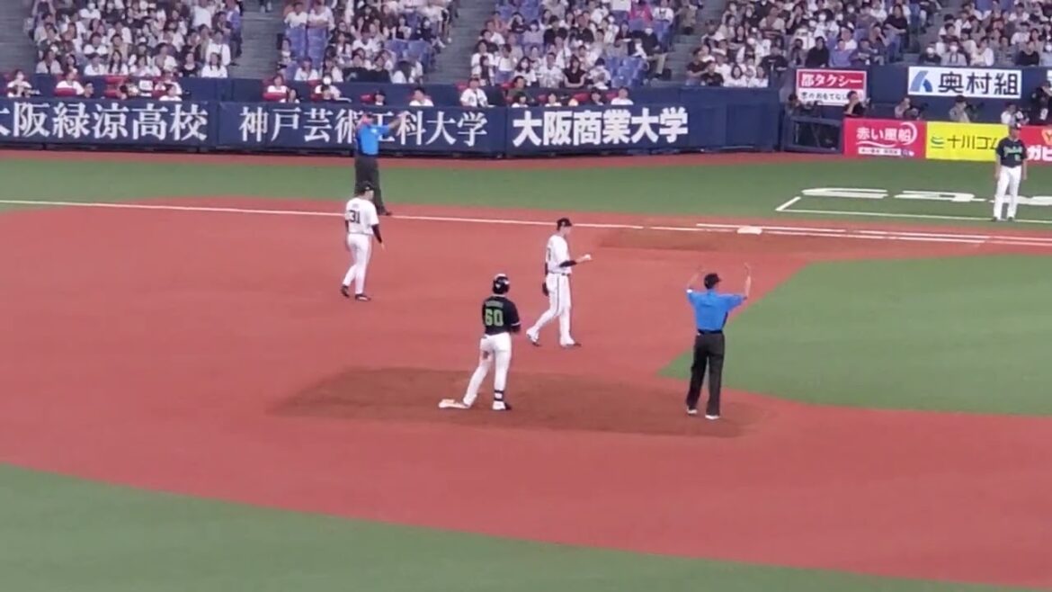 20240616　武岡龍世打！ついに逆転ｽﾜﾛｰｽﾞ！【ﾁｬﾝｽﾃｰﾏ6→得点ﾃｰﾏ｢東京音頭｣】　9回表　東京ﾔｸﾙﾄｽﾜﾛｰｽﾞ@京ｾﾗﾄﾞｰﾑ大阪･ﾚﾌﾄ外野下段 日本生命ｾ･ﾊﾟ交流戦