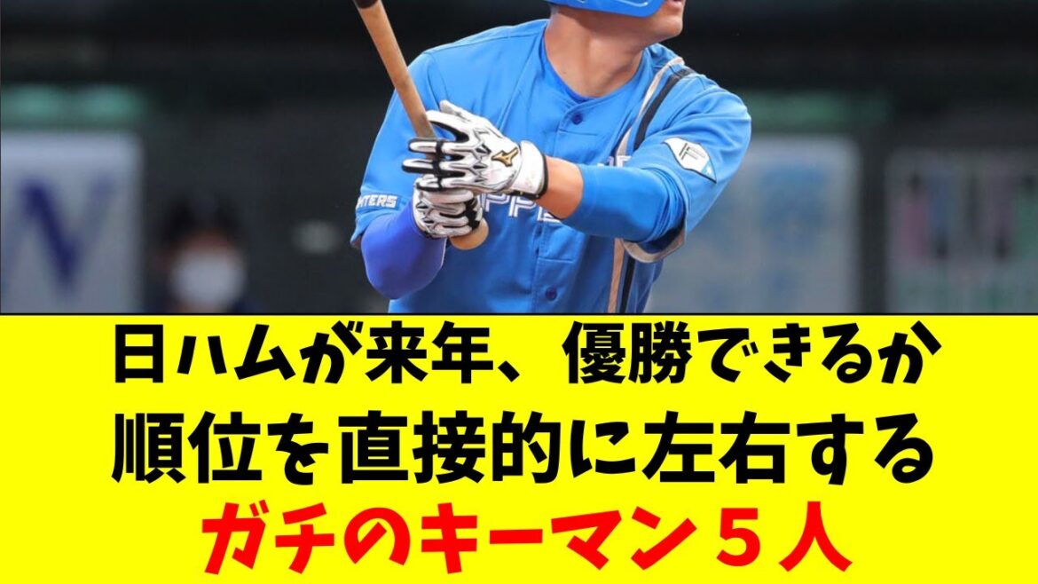 【日ハム】来年、優勝できるかを大きく左右するキーマン５人