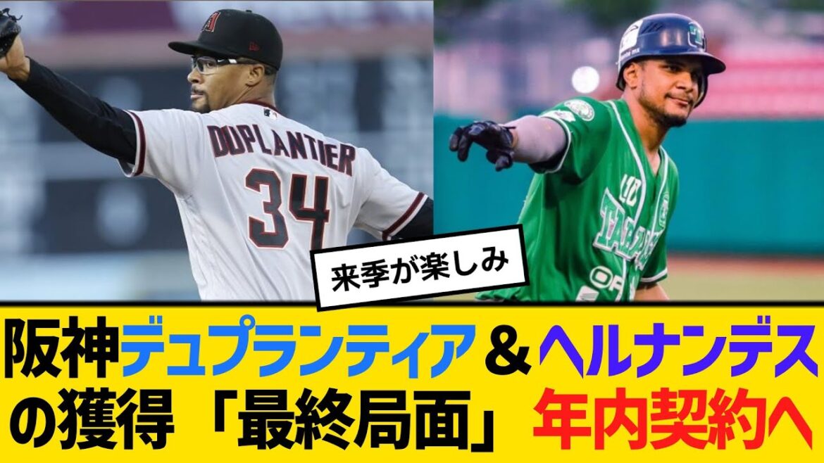 阪神・嶌村球団本部長、デュプランティア＆ヘルナンデスの獲得「最終局面」年内契約へ　【ネットの反応】【反応集】
