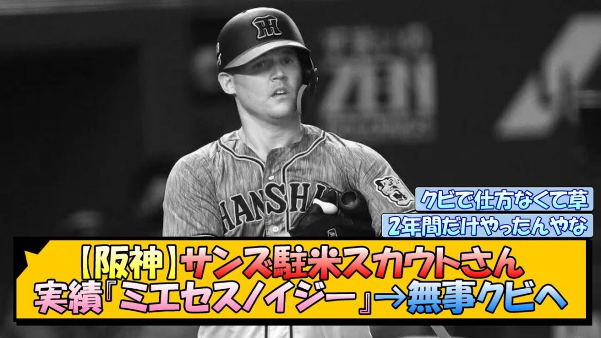 【阪神】駐米スカウトのサンズ、実績『ミエセスノイジー』→無事クビへ【なんJ/2ch/5ch/ネット 反応 まとめ/阪神タイガース/藤川球児】