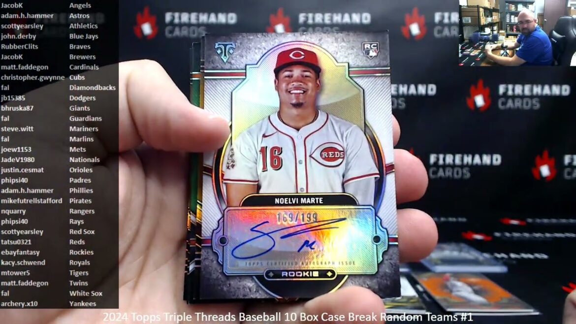 12/21/2024 2024 Topps Triple Threads Baseball 10 Box Case Break Random Teams #1 12/21/2024 2024 Topps Triple Threads Baseball 10 Box Case Break Random Teams #1
