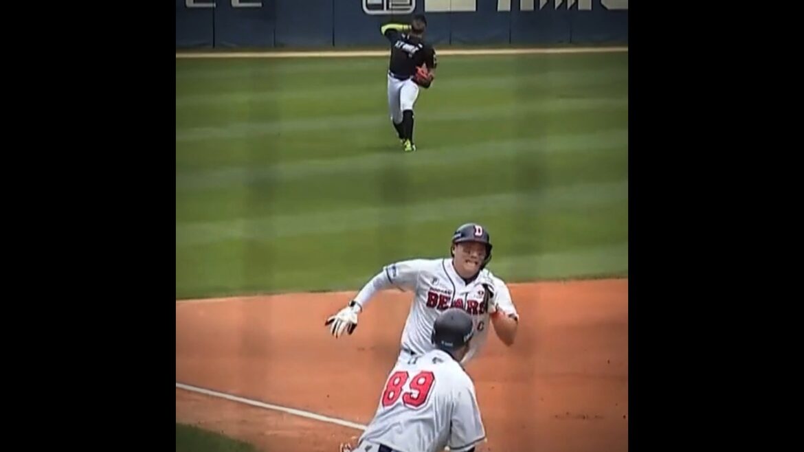 양석환을 잡는 로하스 레이저 송구 ㅎㄷㄷ