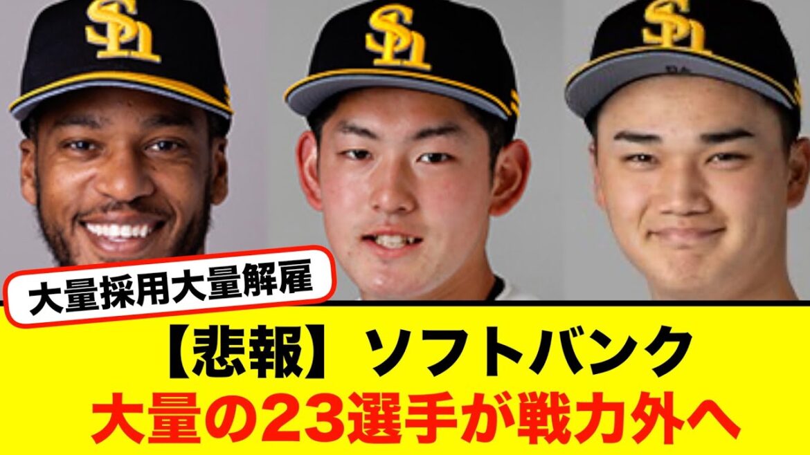 【悲報】ソフトバンクホークス、大量の23選手が戦力外へ。。。【#なんj】【#2ch】【#5ch】【#野球反応集】 【悲報】ソフトバンクホークス、大量の23選手が戦力外へ。。。【#なんj】【#2ch】【#5ch】【#野球反応集】