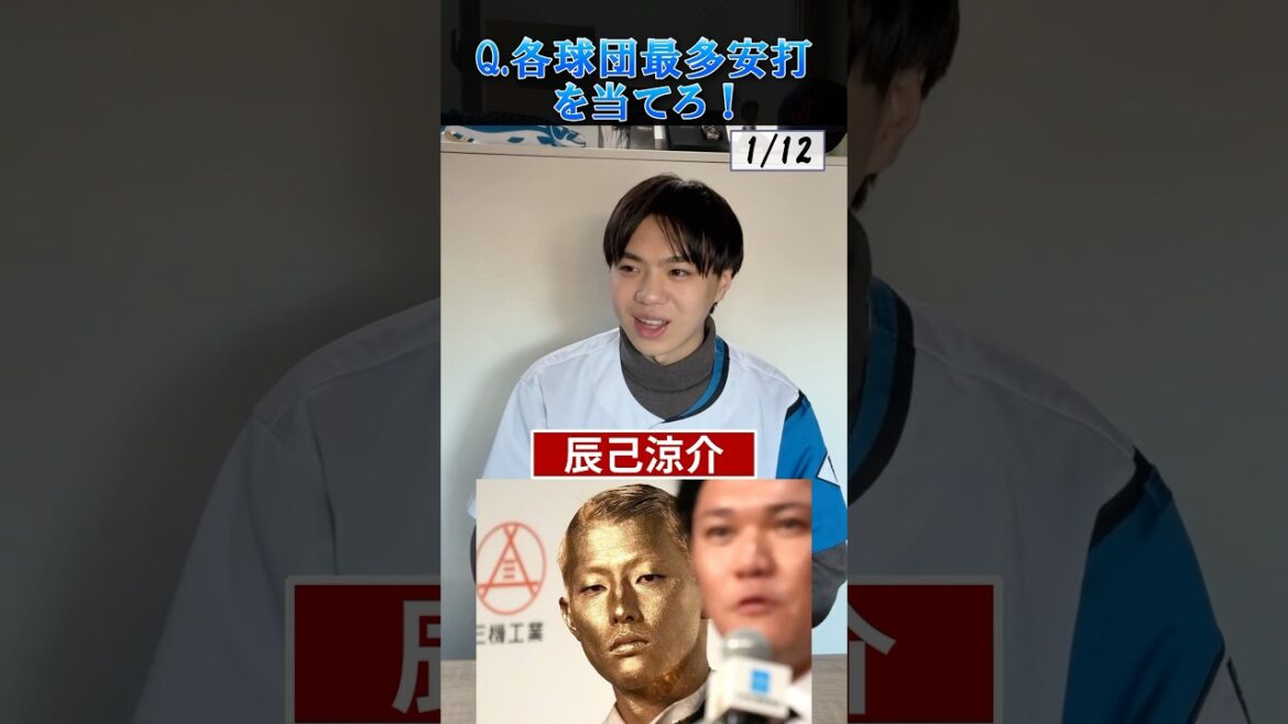 【プロ野球クイズ】各球団・今季最多安打選手を当てろ！#プロ野球 #楽天 #辰己涼介 #阪神タイガース