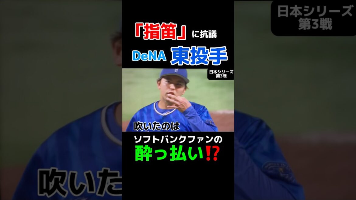 指笛に抗議‼️DeNA東投手