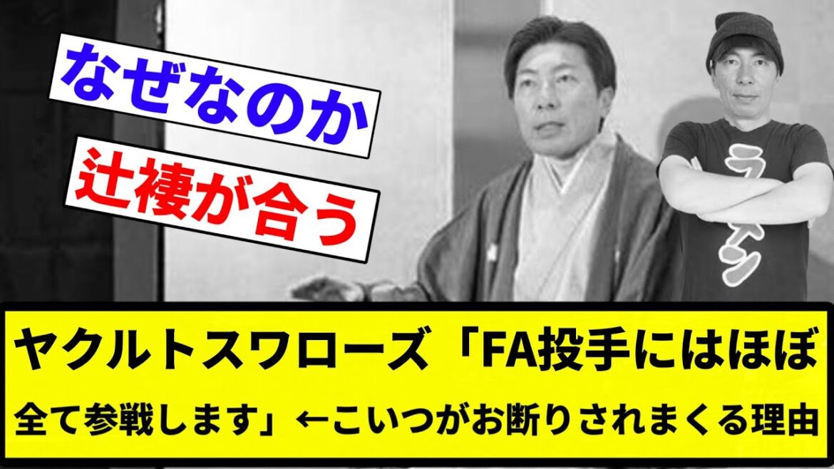 【議論】ヤクルトスワローズ「FA投手にはほぼ全て参戦します」←こいつがお断りされまくる理由【プロ野球反応集】【2chスレ】【なんG】
