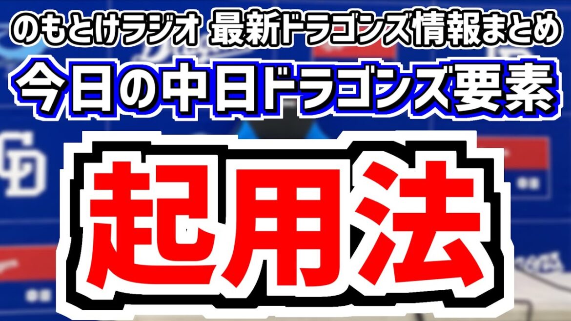12月25日(水)　のもとけラジオ/今日の中日ドラゴンズ要素　中田翔 根尾昂らの起用法は…井上監督が示唆、守護神候補の新外国人補強時期は…？越年？、現在の編成状況 ここまでの契約更改・入退団情報
