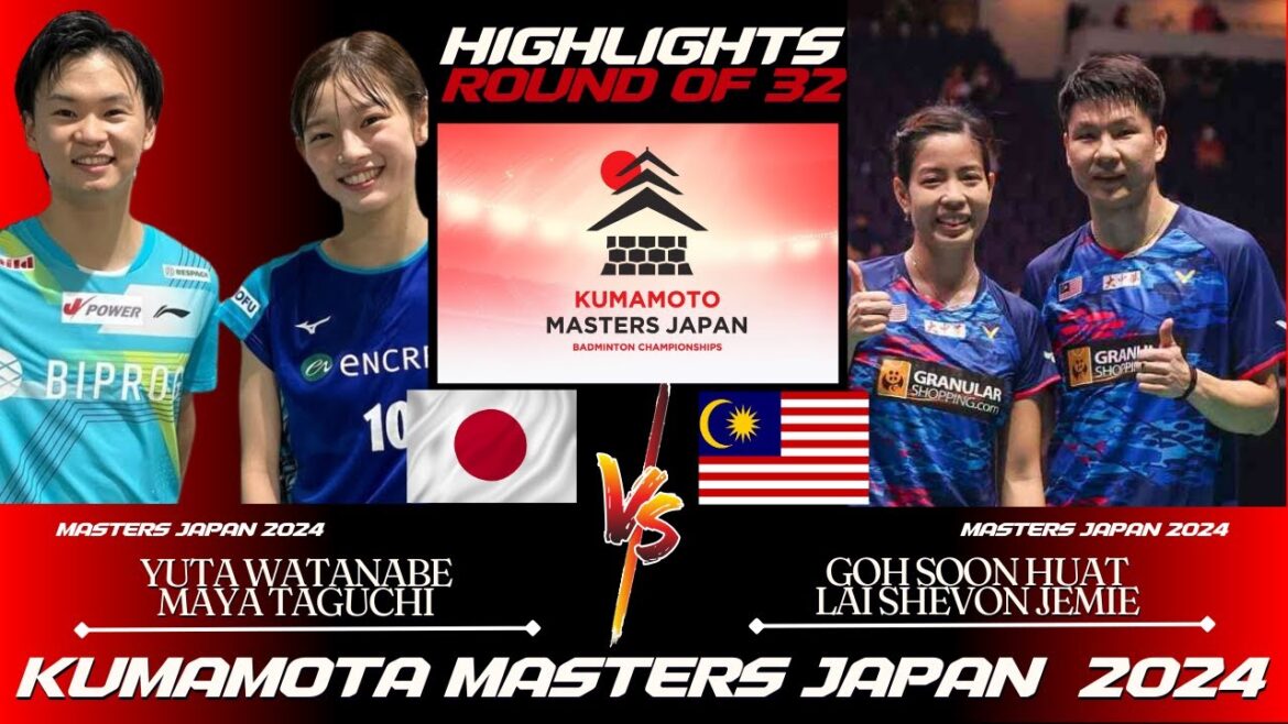 Yuta WATANABE/Maya TAGUCHI (JPN) vs Goh/Lai (MAS) | Kumamoto Masters Japan 2024 BADMINTON | R32 Yuta WATANABE/Maya TAGUCHI (JPN) vs Goh/Lai (MAS) | Kumamoto Masters Japan 2024 BADMINTON | R32