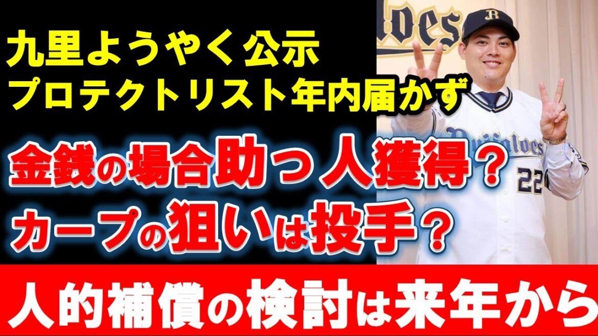 【カープ】FA補償は金銭にして助っ人獲得の可能性浮上！人的は投手濃厚？九里人的補償の検討は年始から開始【広島東洋カープ】