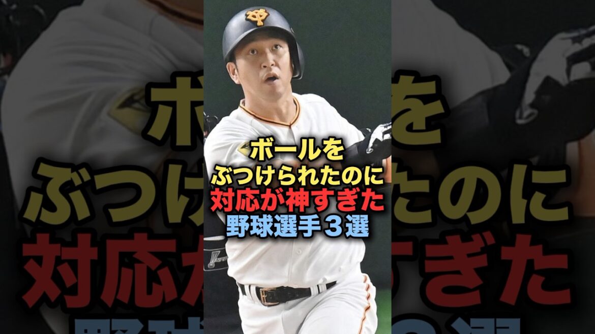 ボールをぶつけられたのに対応が神すぎた野球選手３選 #プロ野球 #大瀬良大地 #野球解説