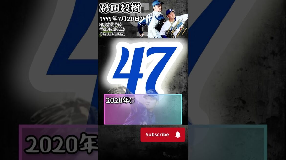 砂田毅樹選手成績推移【中日ドラゴンズ】#shorts #プロ野球 #中日ドラゴンズ    #砂田毅樹