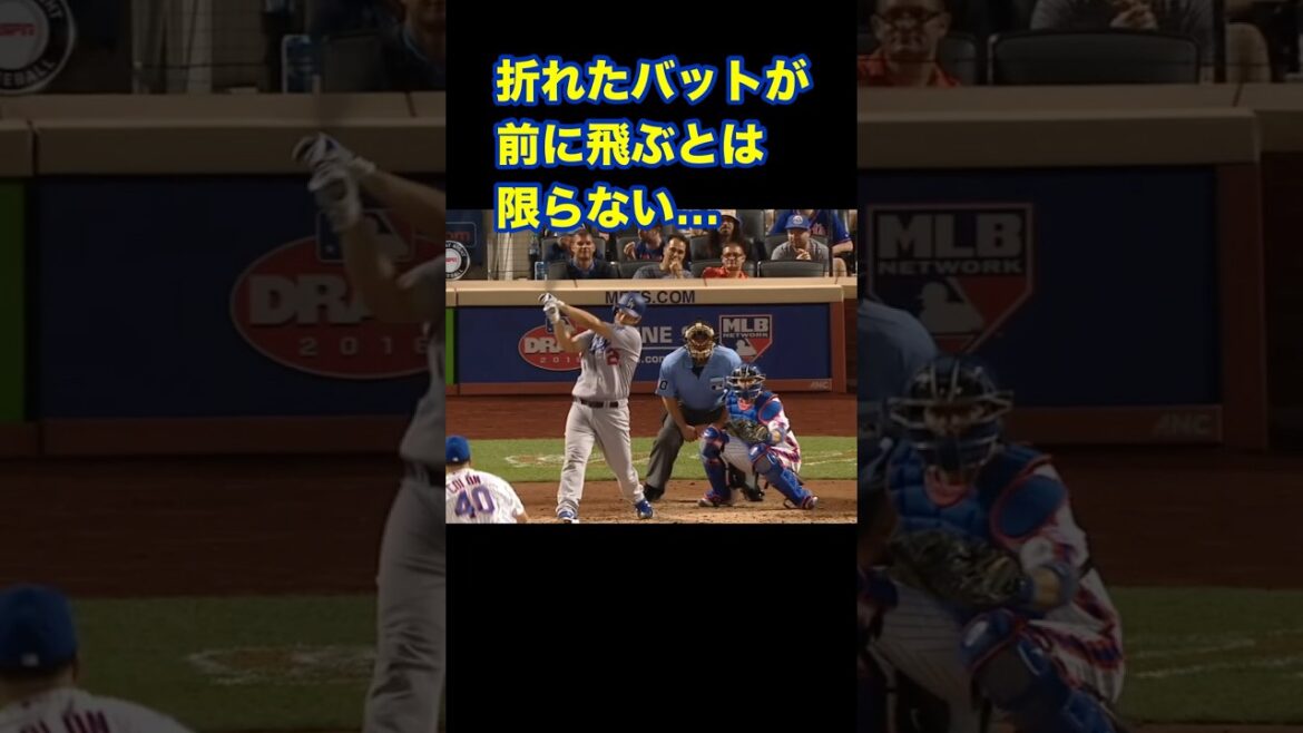 折れたバットはどこへ行く？ #野球 #mlb#バット#折れる#珍プレー