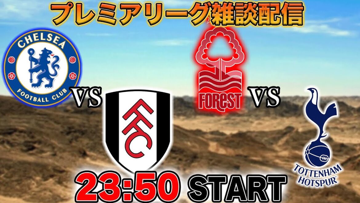 【プレミア第18節】チェルシーvsフラム、フォレストvsトッテナム雑談配信　※映像なし