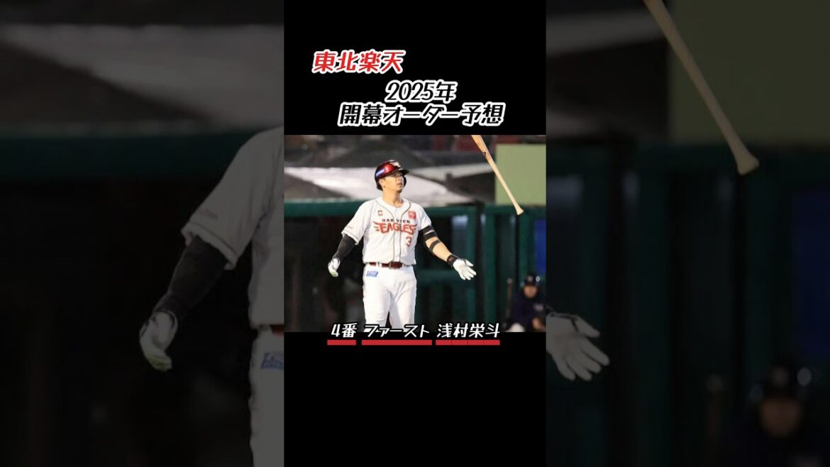 【気が早いけど】東北楽天 2025開幕オーダー予想 #shorts #プロ野球 #東北楽天ゴールデンイーグルス