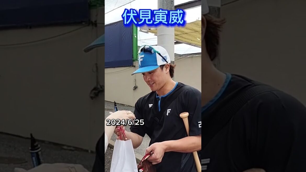 【FIGHTERS】 #伏見寅威 選手 背番号23のファンサービス #shorts #日本ハム #ファイターズ #fighters