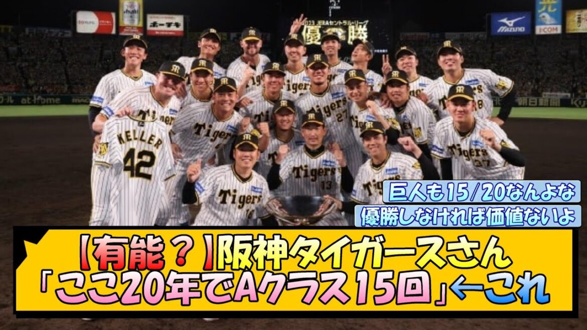 【有能？】阪神タイガースさん「ここ20年でAクラス15回」←これ【なんJ/2ch/5ch/ネット 反応 まとめ/阪神タイガース/藤川球児】