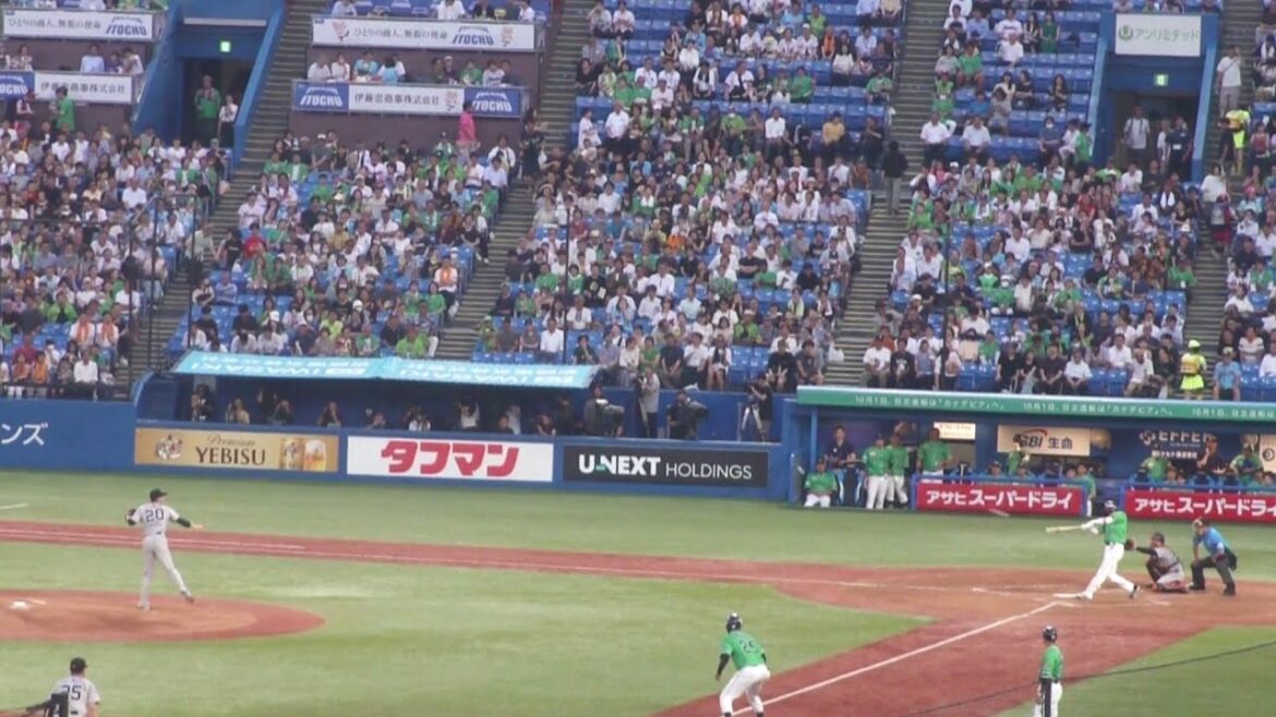 ヤクルト 中村悠平 タイムリーヒット　ヤクルト vs 巨人　2024年7月5日(金) 神宮球場