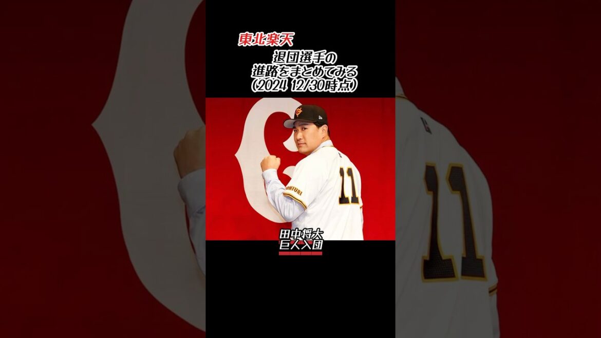 東北楽天 退団した選手たちの去就一覧（2024.12/30時点） #shorts #プロ野球 #東北楽天ゴールデンイーグルス
