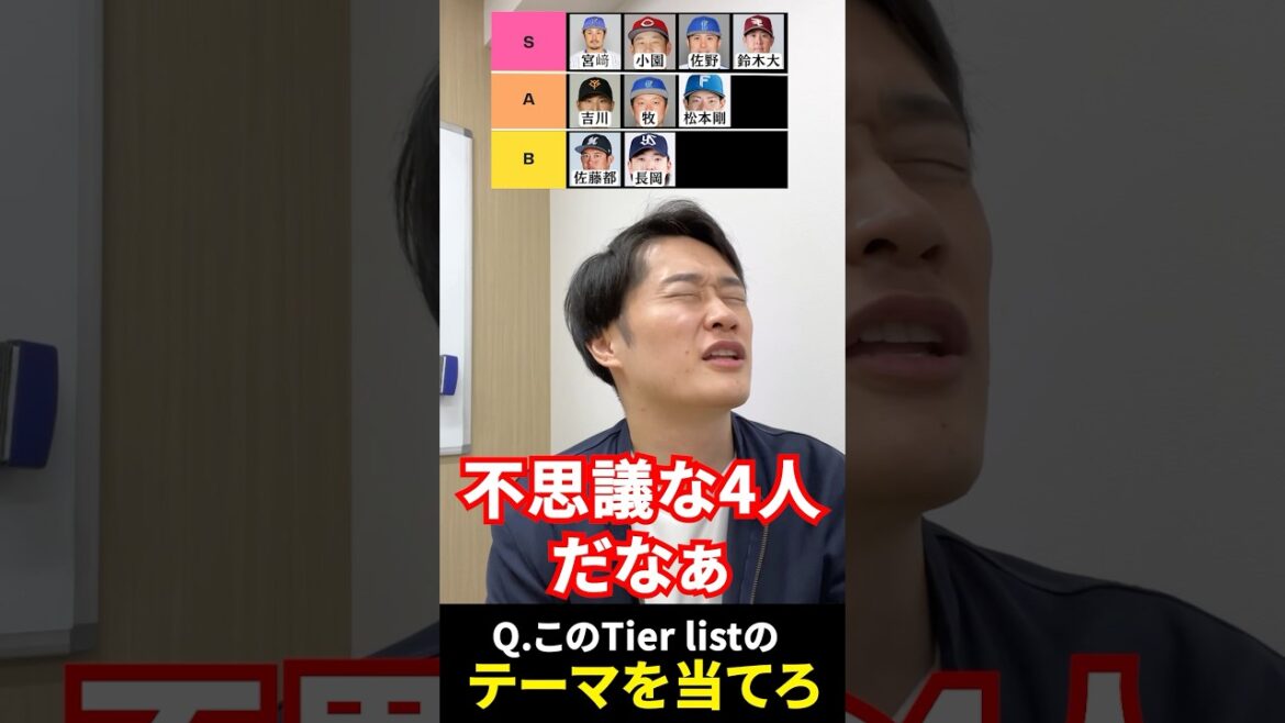 プロ野球Tier #tierlist #プロ野球 #宮﨑敏郎 #佐野恵太 #牧秀悟 #松本剛