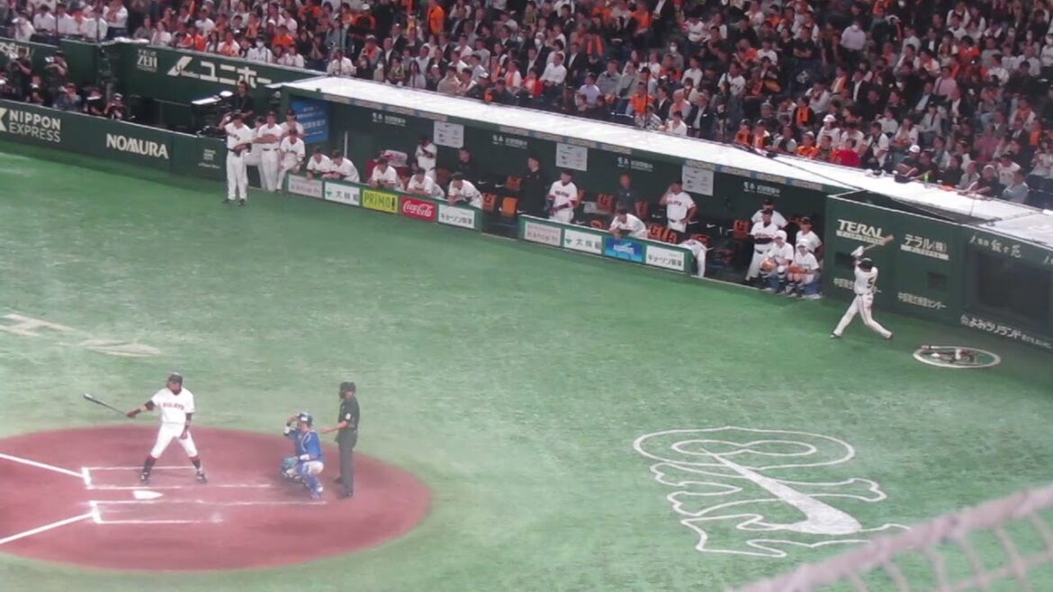 【巨人ベンチ】8回 勝ち越しチャンスで立岡宗一郎ライトフライに倒れる（読売ジャイアンツ 対 横浜DeNAベイスターズ 2024年10月21日クライマックスシリーズ）