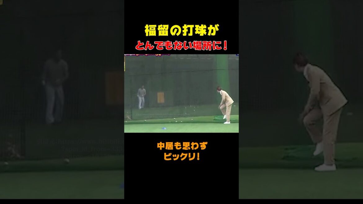 思わずヒヤヒヤ…福留の打球が中居に向かって… #shorts #福留孝介