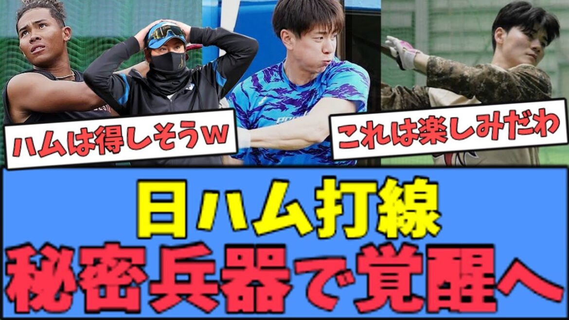 【期待】日ハム打線、"秘密兵器"で打線爆発かwww