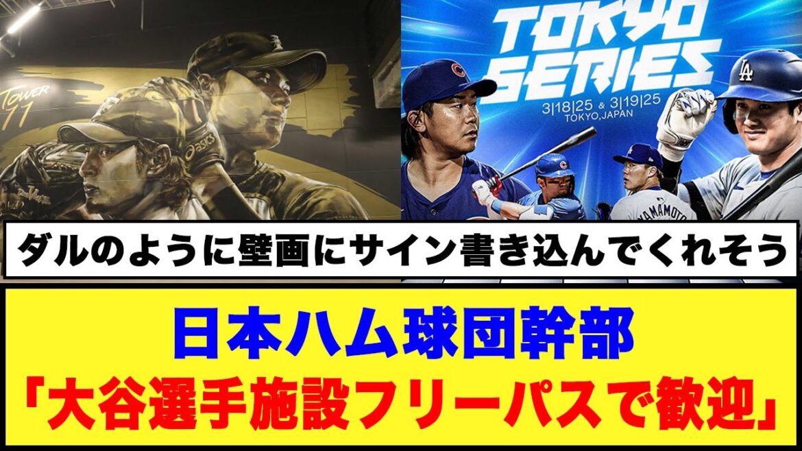 日本ハム球団幹部「大谷選手施設フリーパスで歓迎」#日本ハムファイターズ #大谷翔平 #ダルビッシュ有 #エスコンフィールド北海道