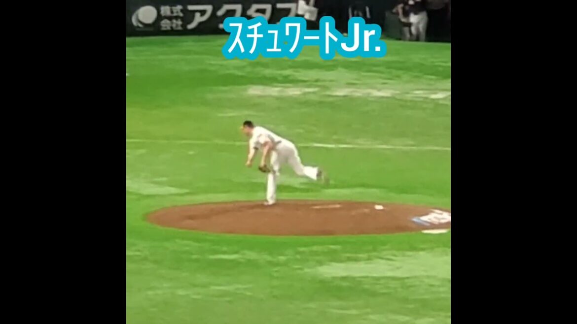 20240817　ｶｰﾀｰ･ｽﾁｭﾜｰﾄ･ｼﾞｭﾆｱの投球練習　#shorts　福岡ｿﾌﾄﾊﾞﾝｸﾎｰｸｽ　ｽﾁｭﾜｰﾄJr.　投球ﾌｫｰﾑ@みずほPayPayﾄﾞｰﾑ福岡･外野ﾗｲﾄ