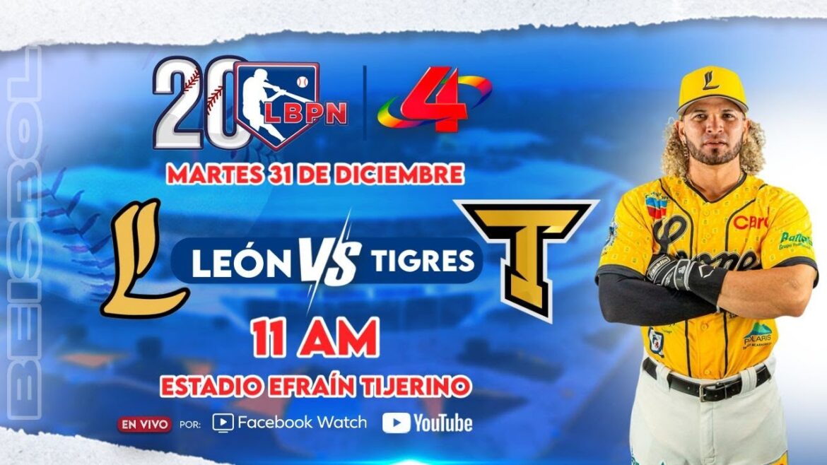 Leones de León 🆚 Tigres de Chinandega - Liga de Béisbol Profesional Nacional 2024 – 2025