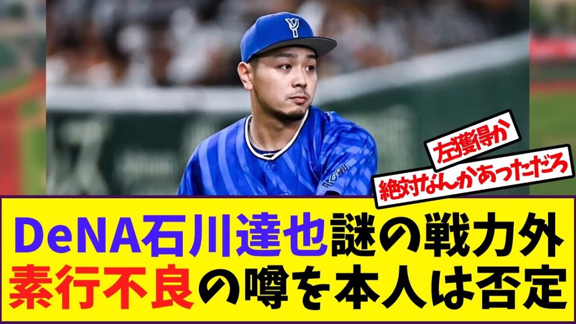 【悲報】DeNA石川達也謎の戦力外素行不良の噂を本人は否定【反応集】